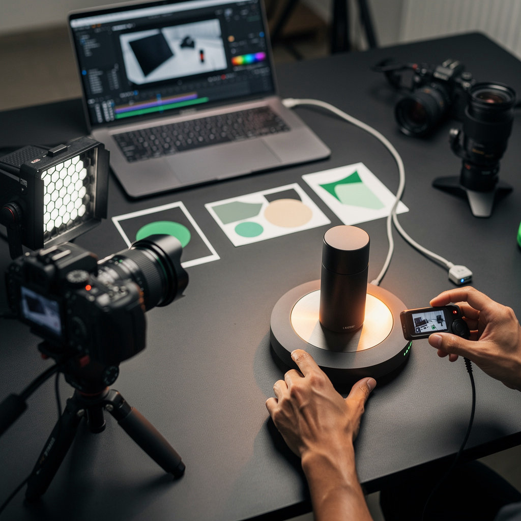 Lucid Content Studio cinematic brand launch video production with professional lighting and equipment